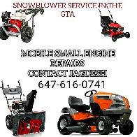 Mobile small engines repairs, servicing and maintenance services
