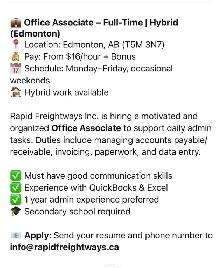 Hiring Office Associate