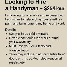Looking for Handyman!