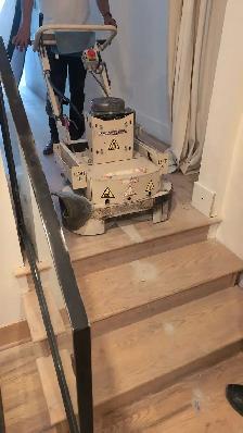 need to move 300lb grinder uostairs downtown