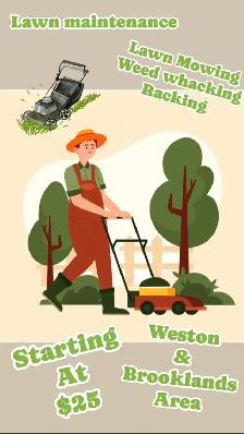 lawn maintenance Weston & brookland area