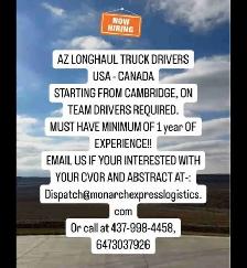 AZ LONG HAUL TEAM DRIVERS