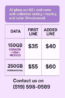 Affordable ROGERS 5G Plans – $35 Canada/US/Mexico   Free Roaming