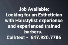 Hairstylist/ Nail Artist/ Barbers- Job Opportunity