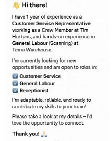 I needed job urgently