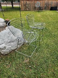 Pair of Chrome Counter Bar Stools