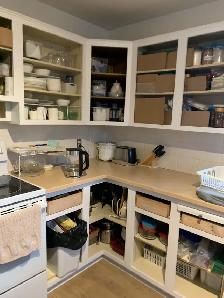 Need helper to install cabinet doors for small kitchen. Th