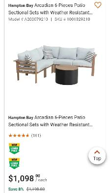 Patio Sectional Set