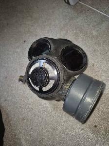 Airsoft custom gas mask with battery operated fan