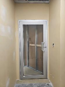 aluminium and glass