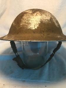 WW2 British Army Combat Helmet with White Camo Paint
