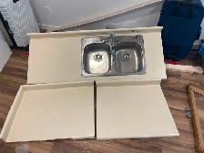 Kitchen countertops with sink and taps