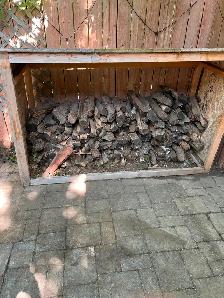 Birch and spruce firewood for sale. Firewood shed included.