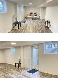 Newly renovated, Seperate entrance Basement, 2B1B for Rent