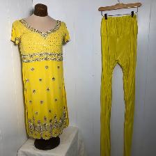 Women's Yellow East Indian 2 piece Outfit