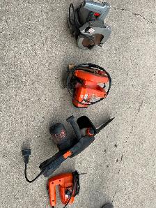Bundle of Old Power Tools – 2 Circular Saws, Chainsaw & Jigsaw