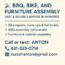 BBQ, Bike, and Furniture Assembly – Service in Winnipeg!