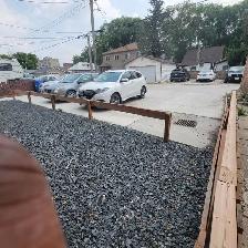 10 yards of Black Granite Stones for Free - St. Boniface