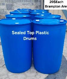 55gal Close top plastic barrels/Rain /Dock