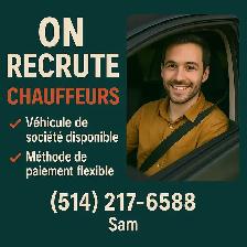 Nous recrutons un chauffeur / véhicule fourni par l'entreprise
