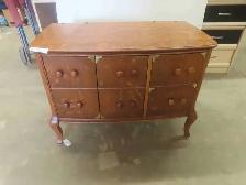 Oak 1/4 Cut Cabinet with Key and Lock
