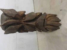 Wood Carved Forest Spirit 36'' H x 12'' Diam.