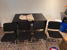 4 black kitchen chairs