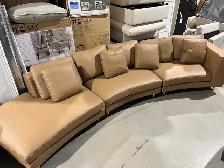 TOP Grain Leather Sectional - NEW