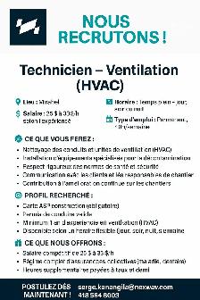 Technicien ventilation