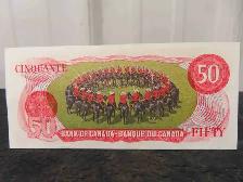 Canadian 1975 50 Dollar Bill Uncirculated