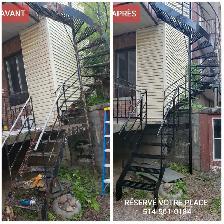 Cherche quelqu'un pour repeindre balcons Escalier fer forgé