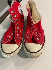 Converse red All star high tops
