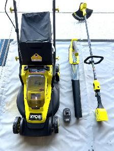 RYOBI 18V ONE  HP Brushless Cordless 16' Lawn Mower Kit.
