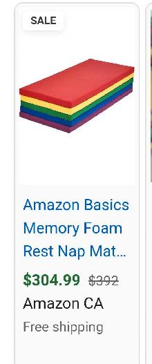5 Pack 2 Inch Toddler Thick Rainbow Rest Nap Mats