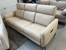 Top Grain Leather Power Reclining Sofa - NEW
