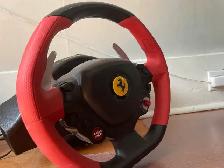 Ferrari racing wheel and pedals