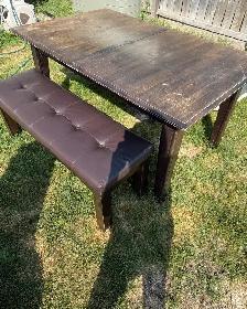 Kitchen table and bench with 2 chairs