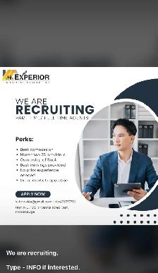 we are recruiting part time and full time.(except students)