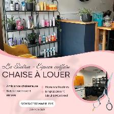 Chaise de coiffure à louer - Hairdresser's chair for rent