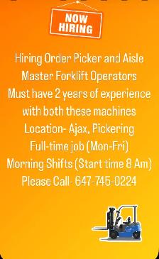 Urgent hiring