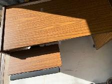 Nice wooden desk with keyboard tray