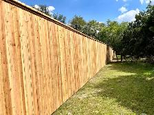 Fence, deck, concrete and more