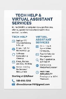 Tech help and Virtual assistance services