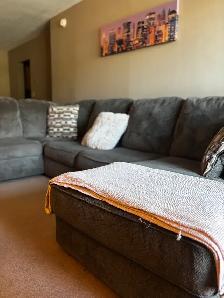 Selling a gently used Mahoney sectional from Ashley homes