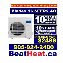 16 SEER Air conditioner with installation &10 Years warranty for