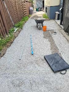 small walkway of interlock