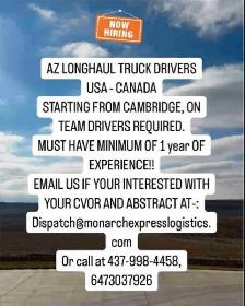 AZ LONGHAUL TRUCK DRIVERS USA - CANADA