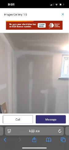 Taping and plastering