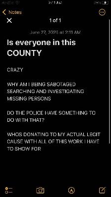 SABOTAGING MISSING PERSONS INVESTIGATION