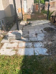 Wanted person/persons to finish laying patio blocks
